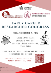 1st Early Career Researcher Congress of the Institut des Sciences Cardiovasculaires